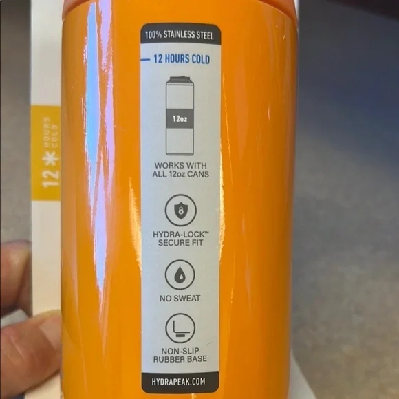 Hydrapeak Orange Slim Can Cooler - Picture 5 of 9